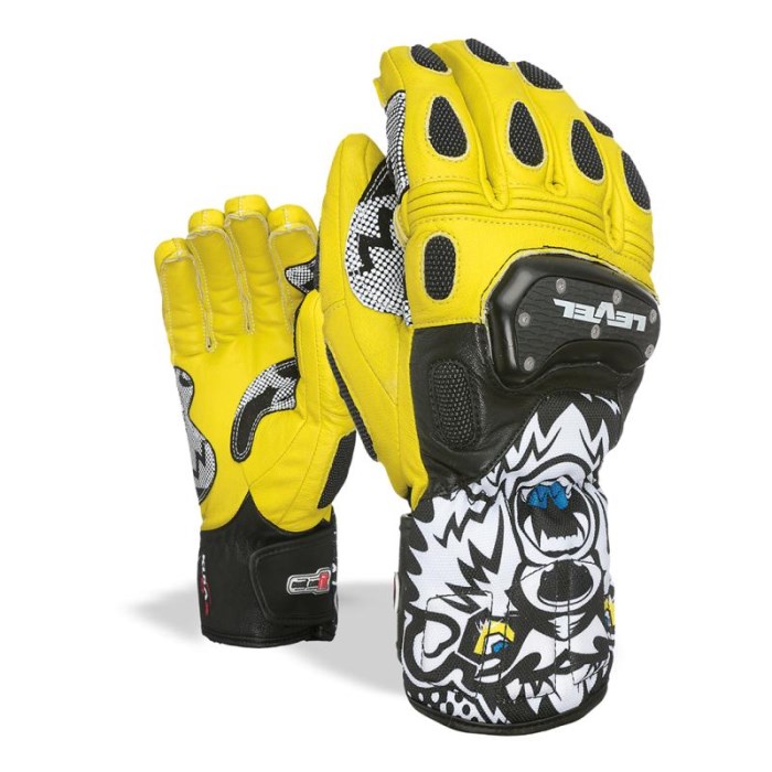 Level Glove SQ CF Black-Yellow