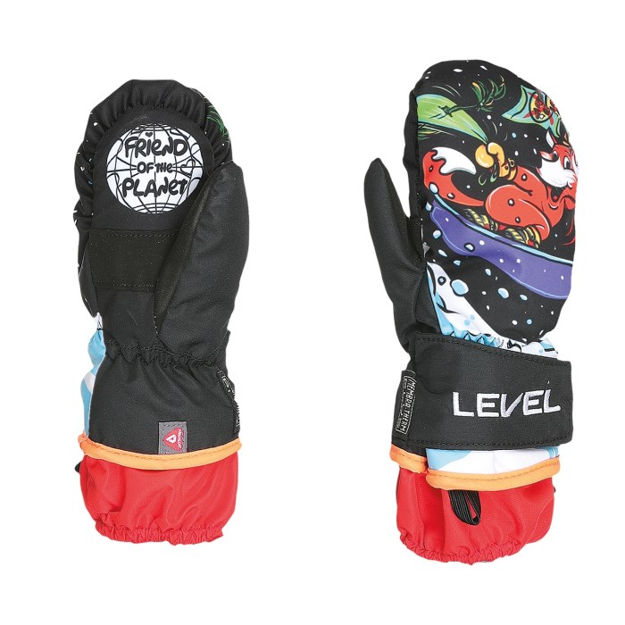 LEVEL ANIMAL REC PK BLACK JUNIOR GLOVES